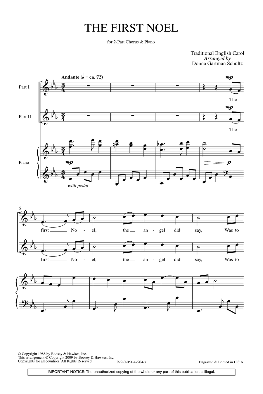 The First Noel 2-Part scores gallery preview page 1