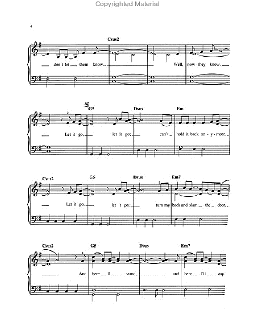 Let It Go Easy Piano scores gallery preview page 3