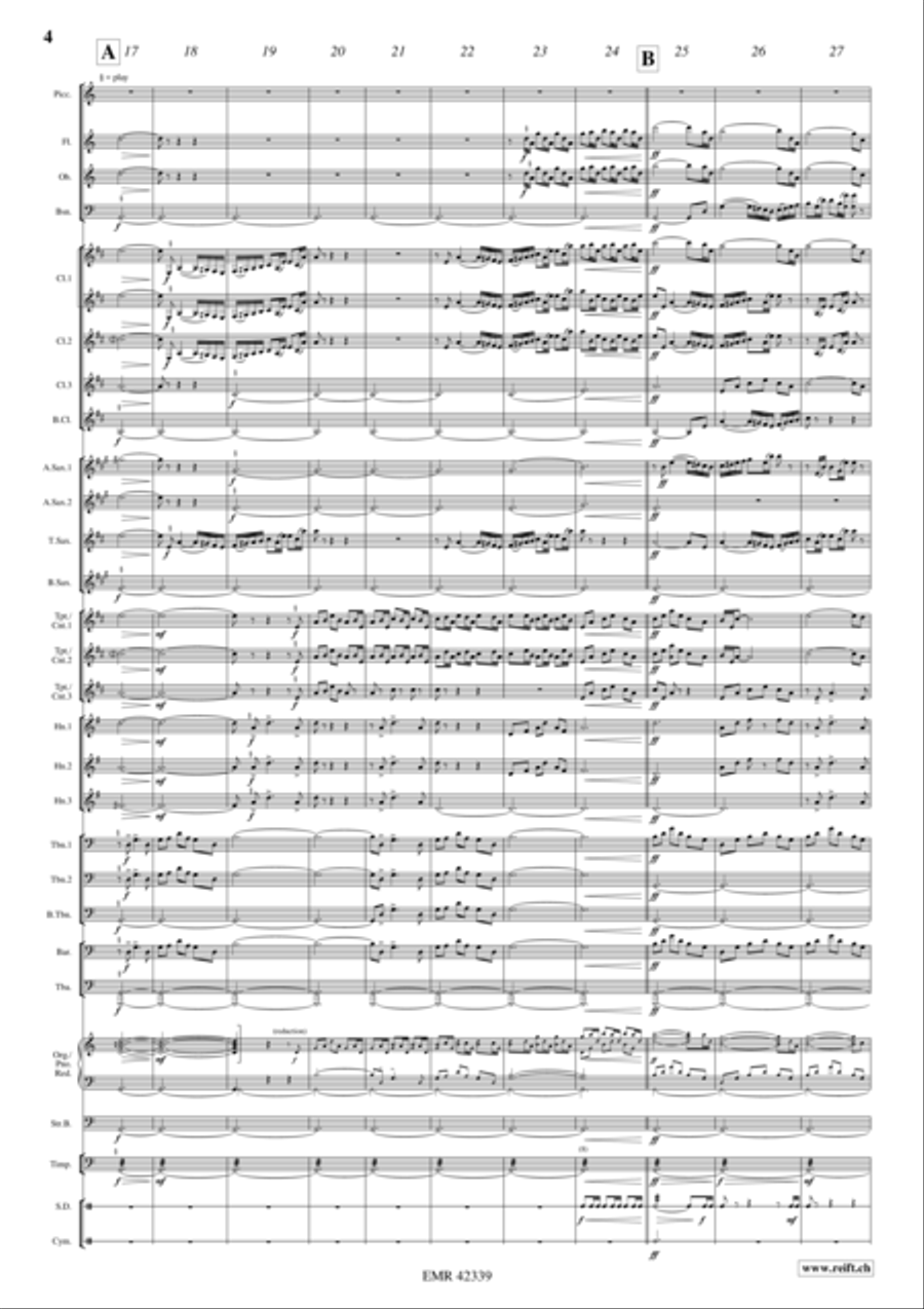 Festive Prelude Concert Band scores gallery preview page 4