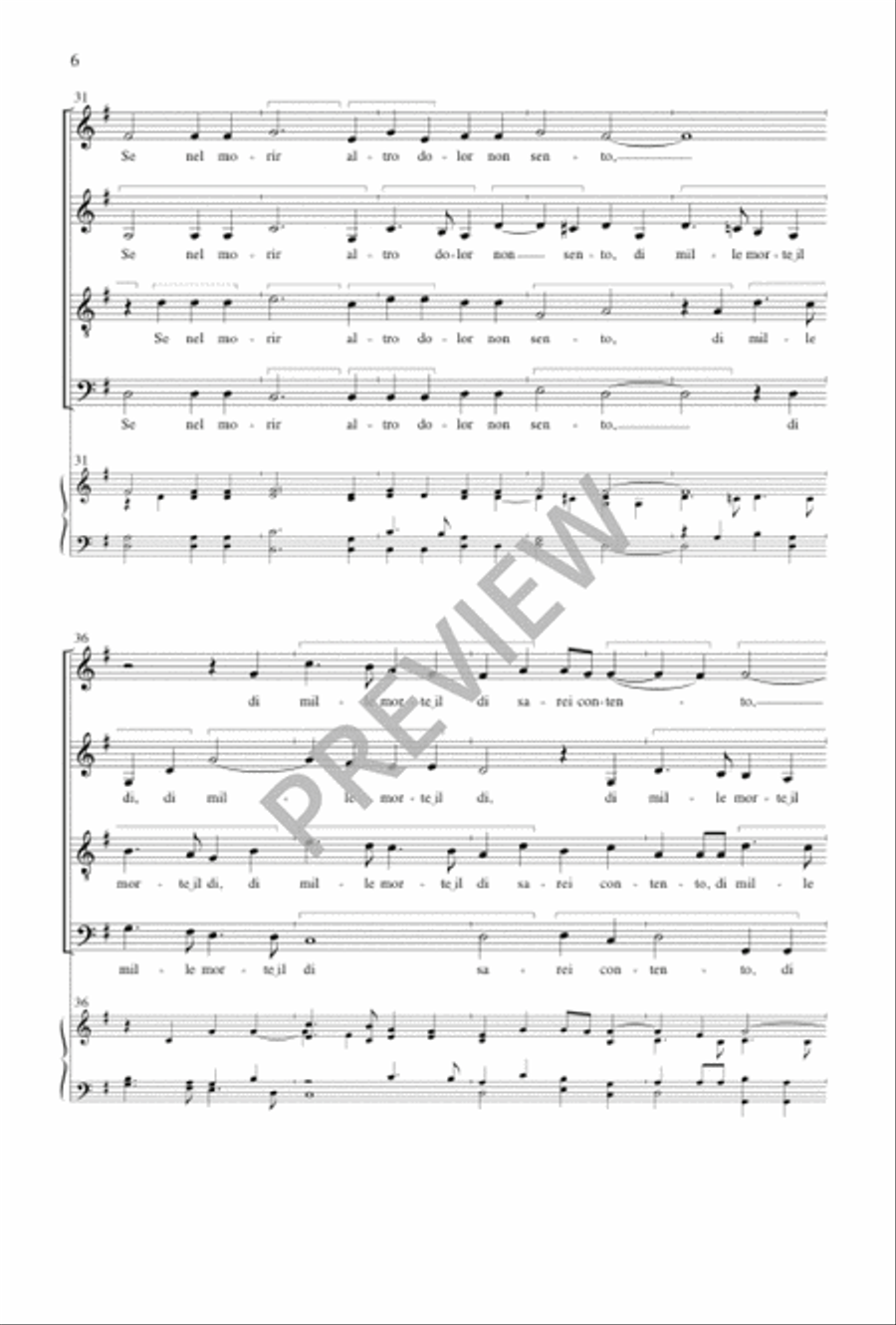 Il Bianco e Dolce Cigno Il Bianco e Dolce Cigno 4-Part scores gallery preview page 7