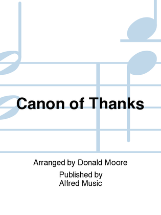 Book cover for Canon of Thanks
