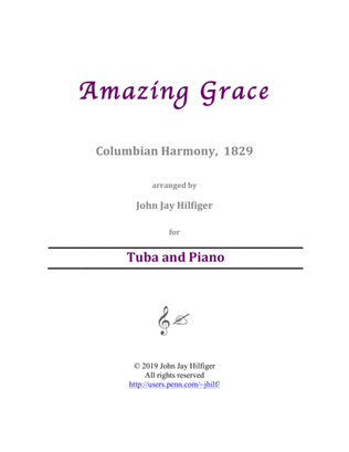 Book cover for Amazing Grace for Tuba and Piano