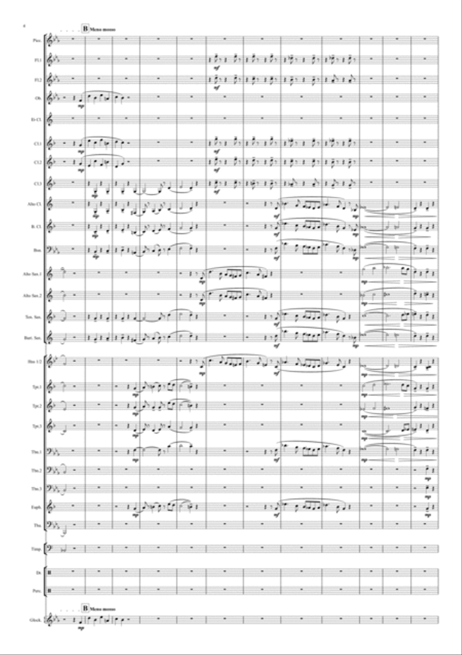 Sortie III (Organ solo transcribed for Symphonic Concert Band) Concert Band scores gallery preview page 4