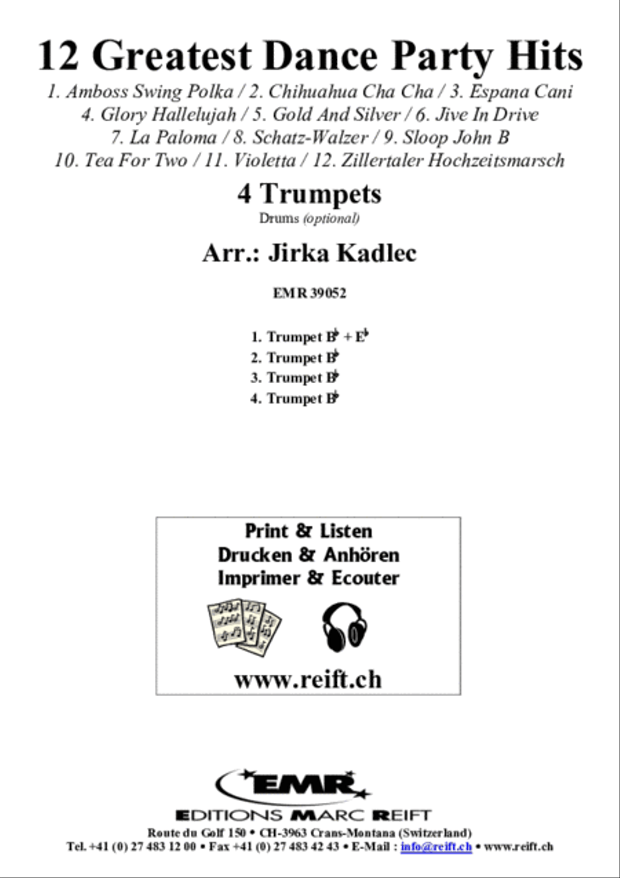 12 Greatest Dance Party Hits Trumpet scores gallery preview page 2