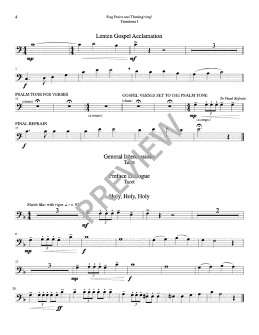 Sing Praise and Thanksgiving Mass-Choir, Cantor, Keyboard, Guitar Edition Choir scores gallery preview page 4