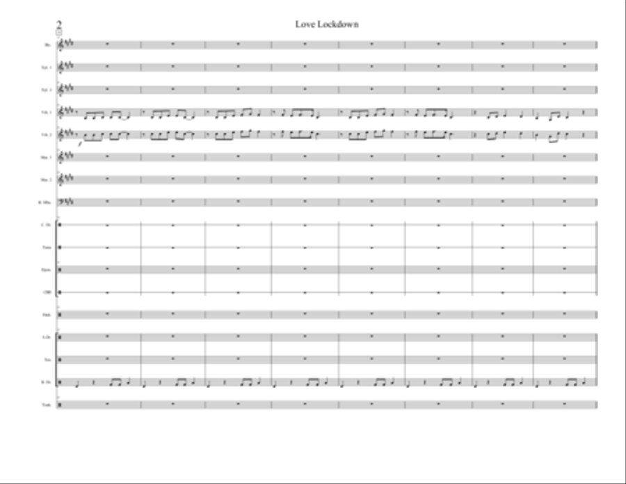 Love Lockdown Percussion scores gallery preview page 2