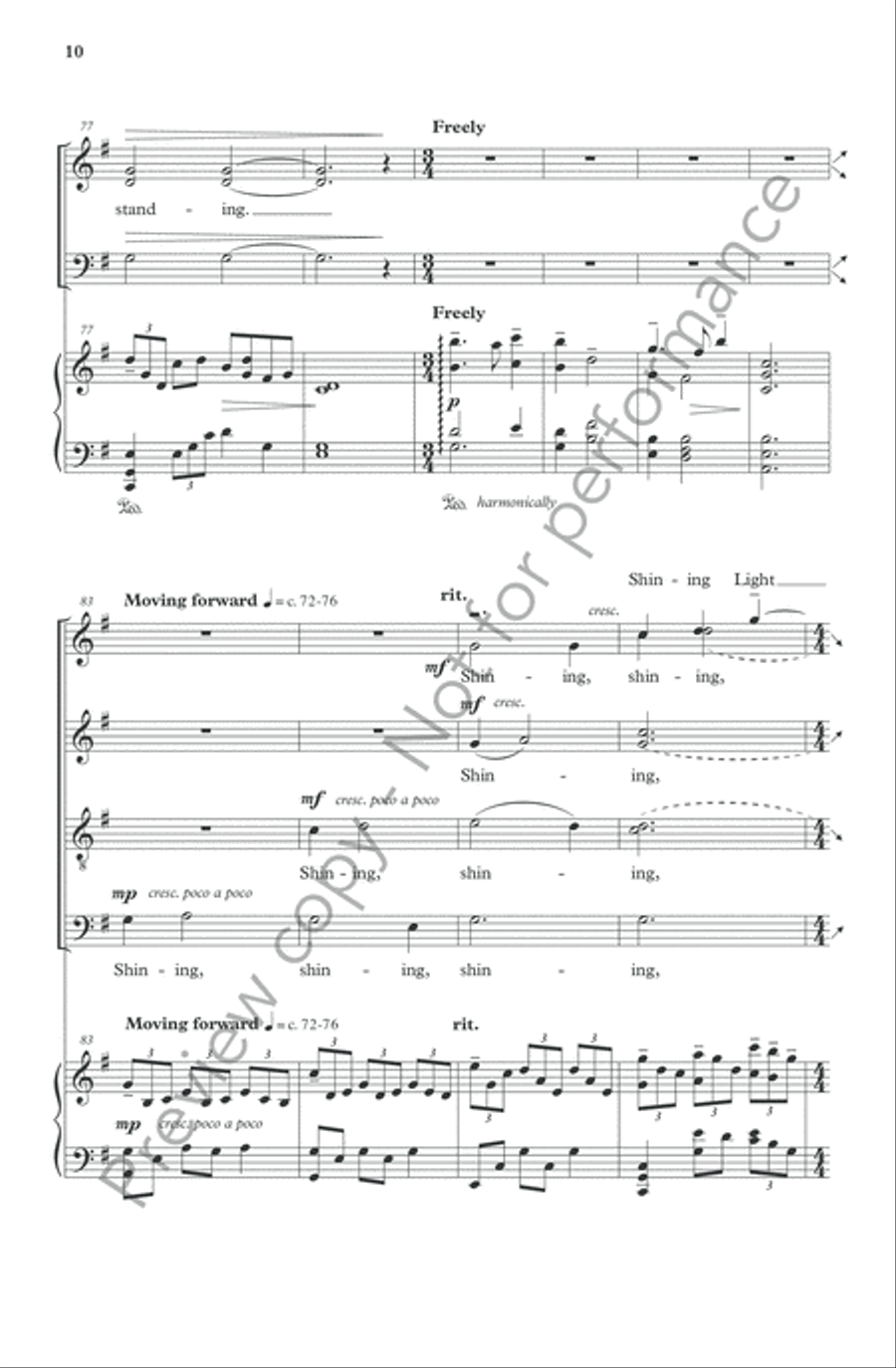 Light Beyond Shadow 4-Part scores gallery preview page 10