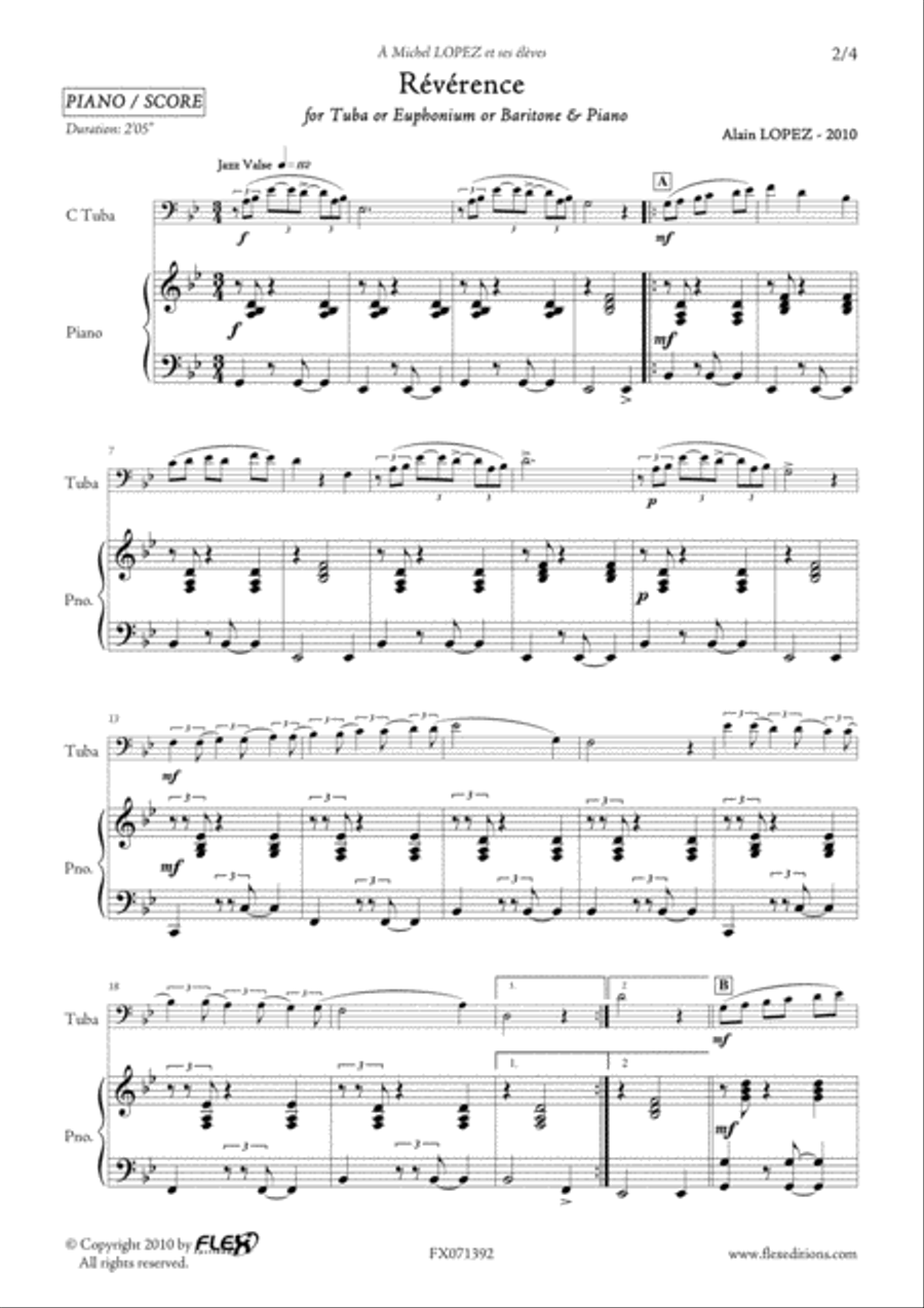 Reverence Reverence Euphonium scores gallery preview page 2