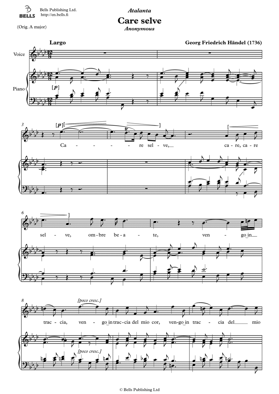 Care selve Care selve Voice Solo scores gallery preview page 1
