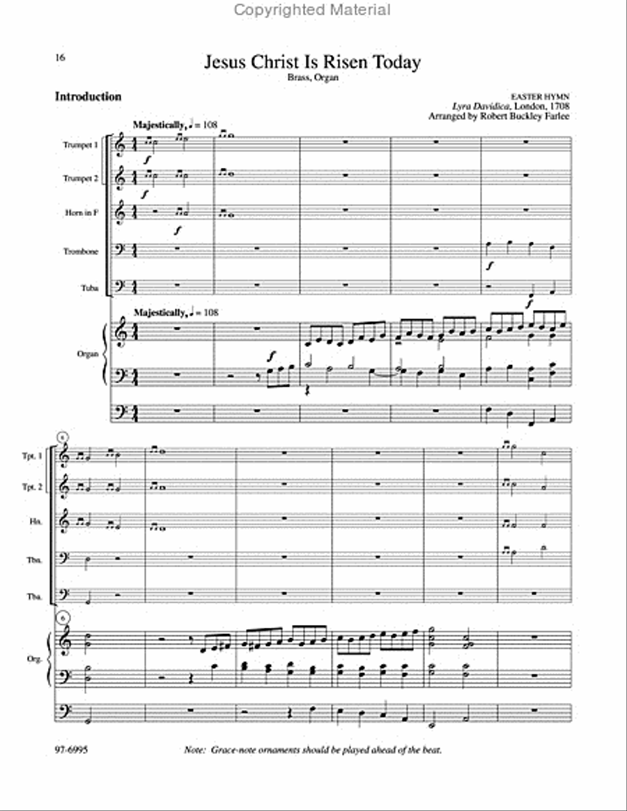 Brass Fanfares and Accompaniments for the Easter Season Trombone scores gallery preview page 4