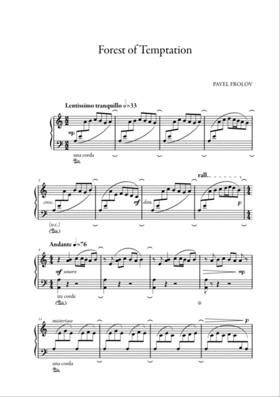 Forest of Temptation Forest of Temptation Easy Piano scores gallery preview page 1