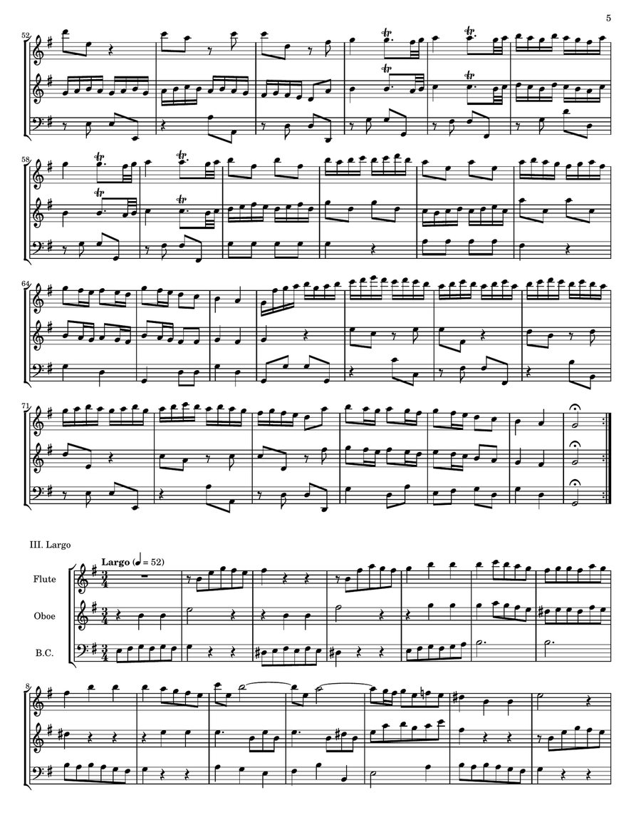 Heinichen Trio Sonata in G Major, S. 243 Heinichen Trio Sonata in G Major, S. 243 Small Ensemble scores gallery preview page 5