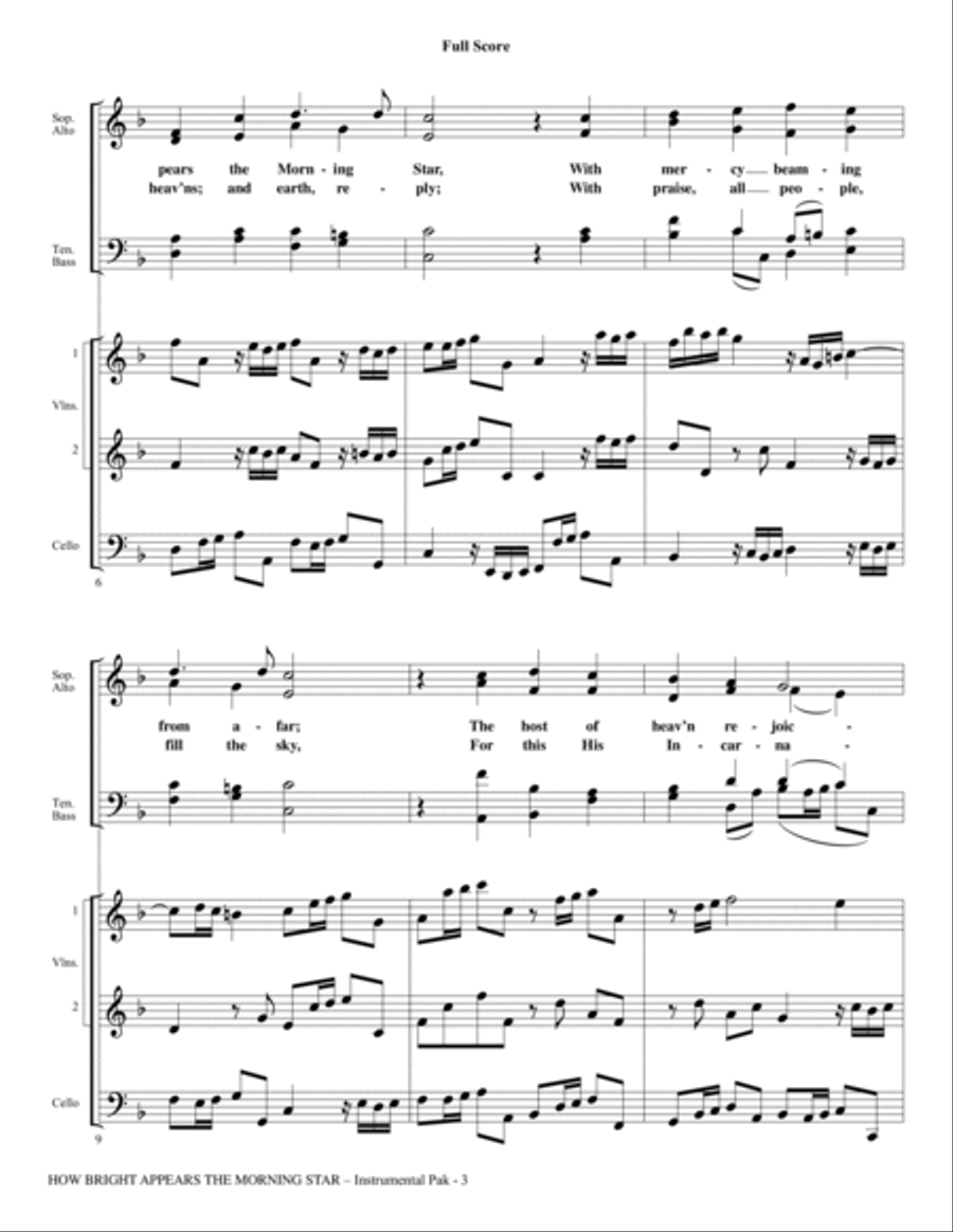 How Bright Appears the Morning Star (arr. John Leavitt) - Full Score Choir scores gallery preview page 2