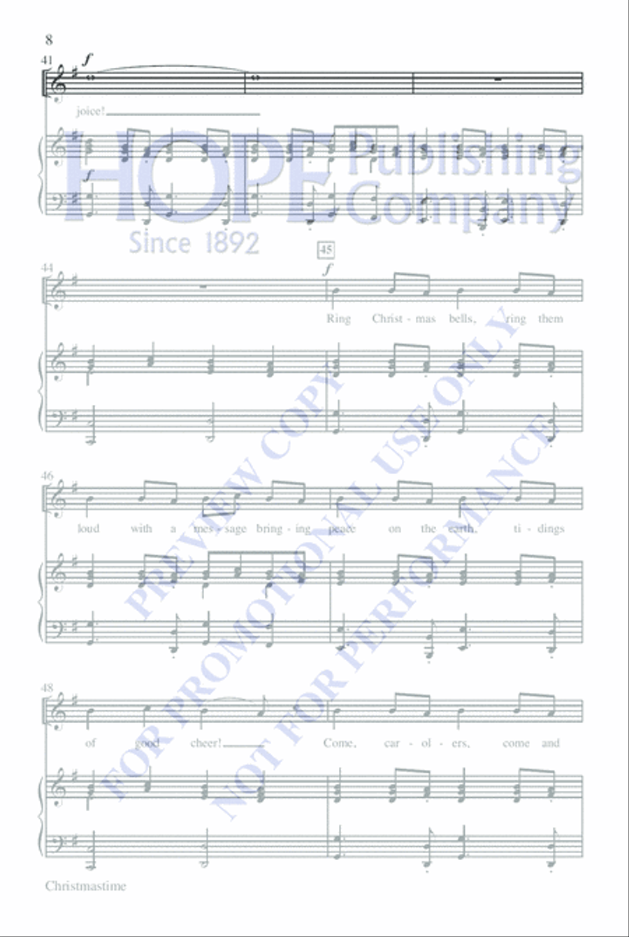 Christmastime Unison Choir scores gallery preview page 7