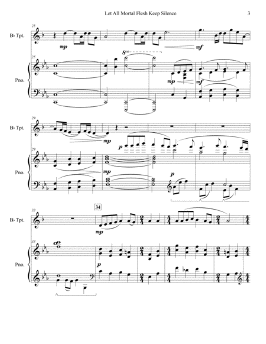 Let All Mortal Flesh Keep Silence Trumpet Solo scores gallery preview page 4