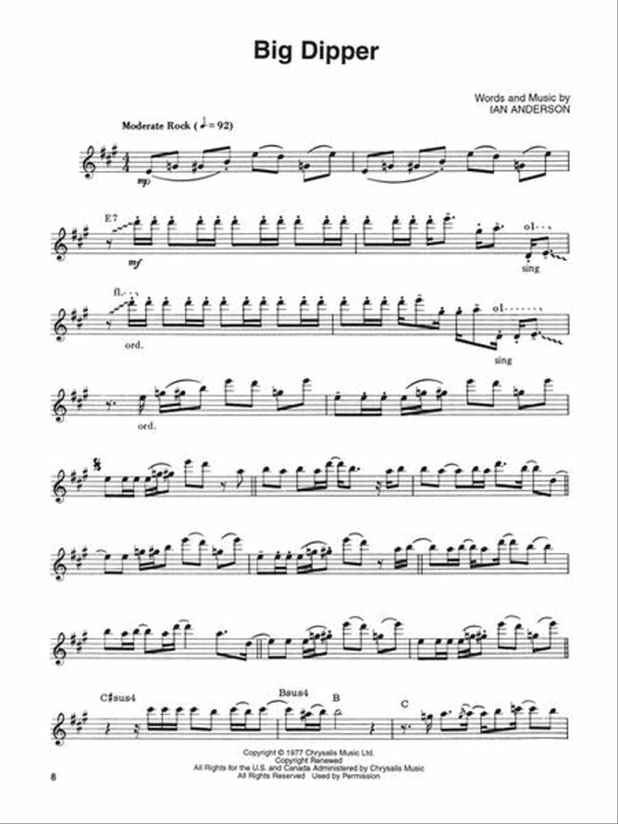 Jethro Tull – Flute Solos Flute Solo scores gallery preview page 6