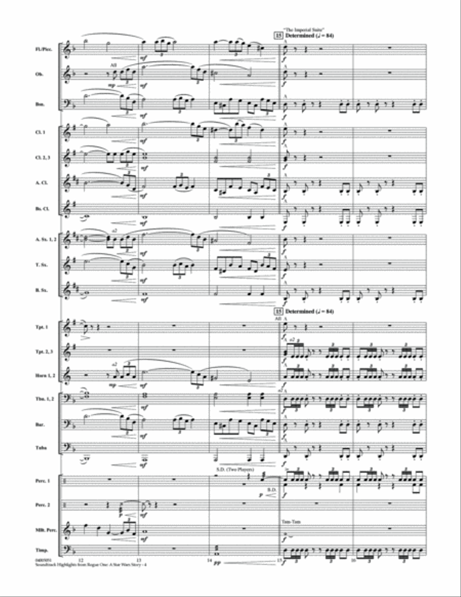 Rogue One: A Star Wars Story - Conductor Score (Full Score) Concert Band scores gallery preview page 4