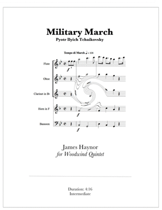 Book cover for Military March for Woodwind Quintet