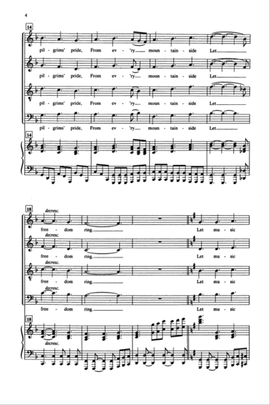 Gospel America - SATB 4-Part scores gallery preview page 4