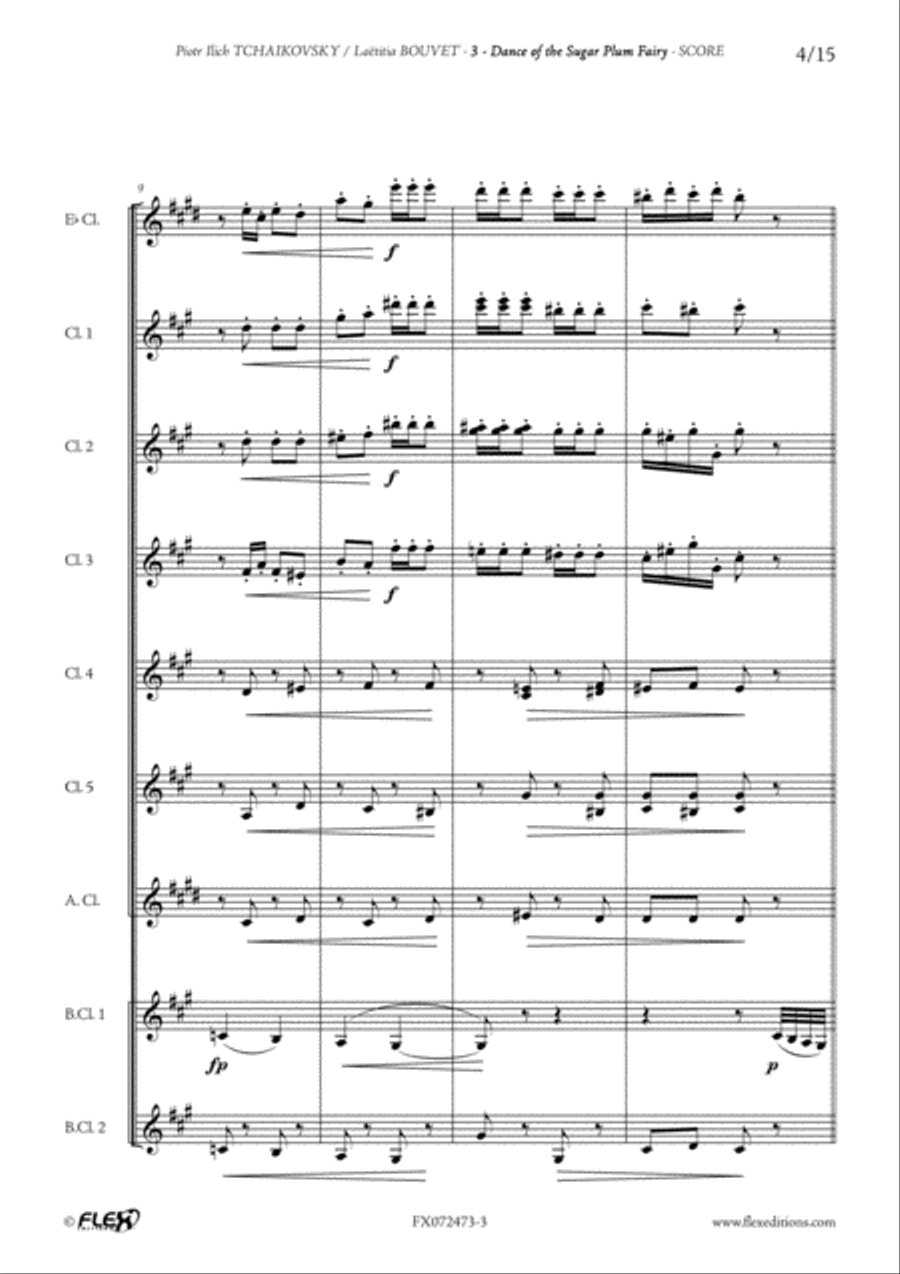 Nutcracker Suite - 3 Clarinet scores gallery preview page 4