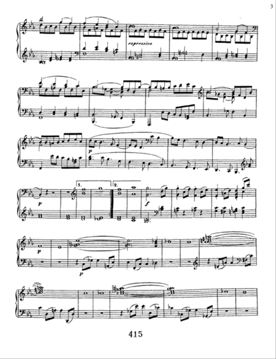 Sonata No. 26 In E-flat Major (les Adieux), Op. 81a Piano Solo scores gallery preview page 3