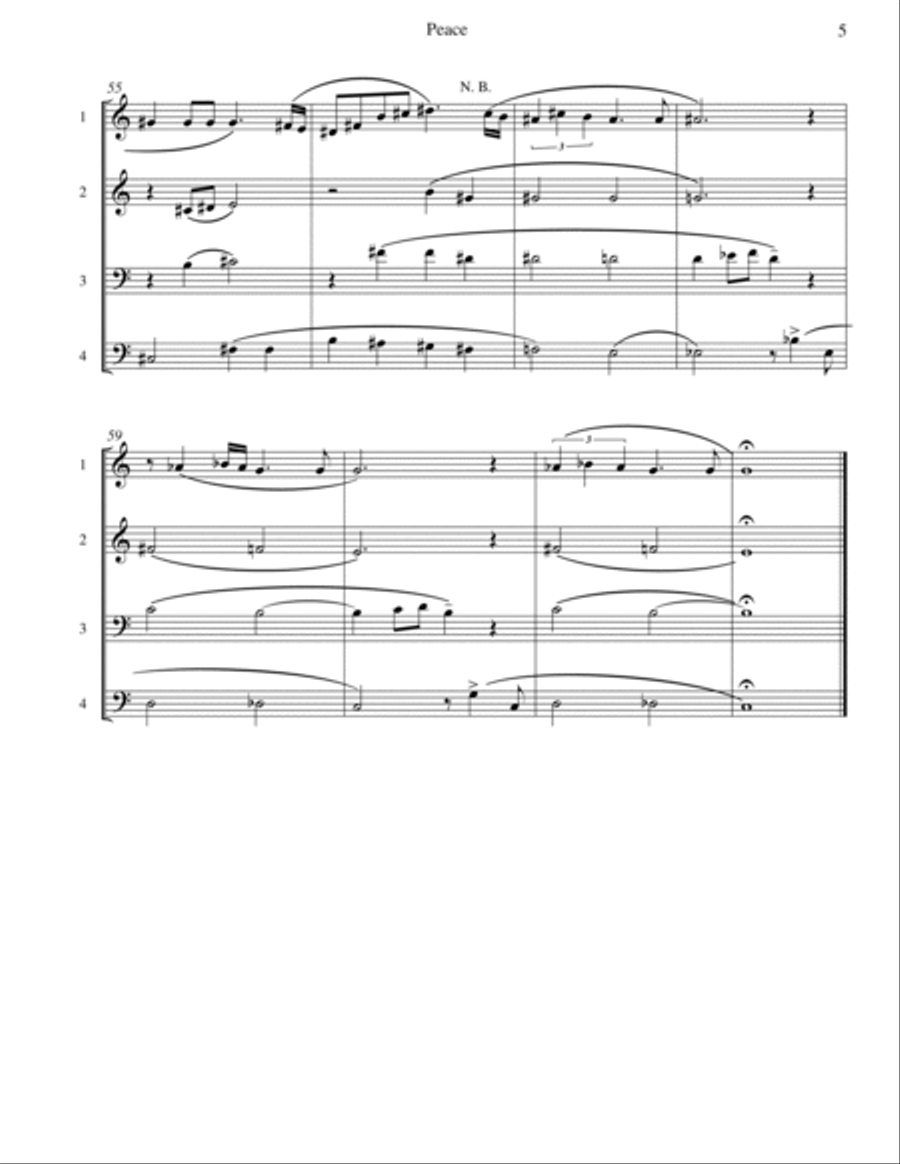 Peace Brass Quartet scores gallery preview page 6