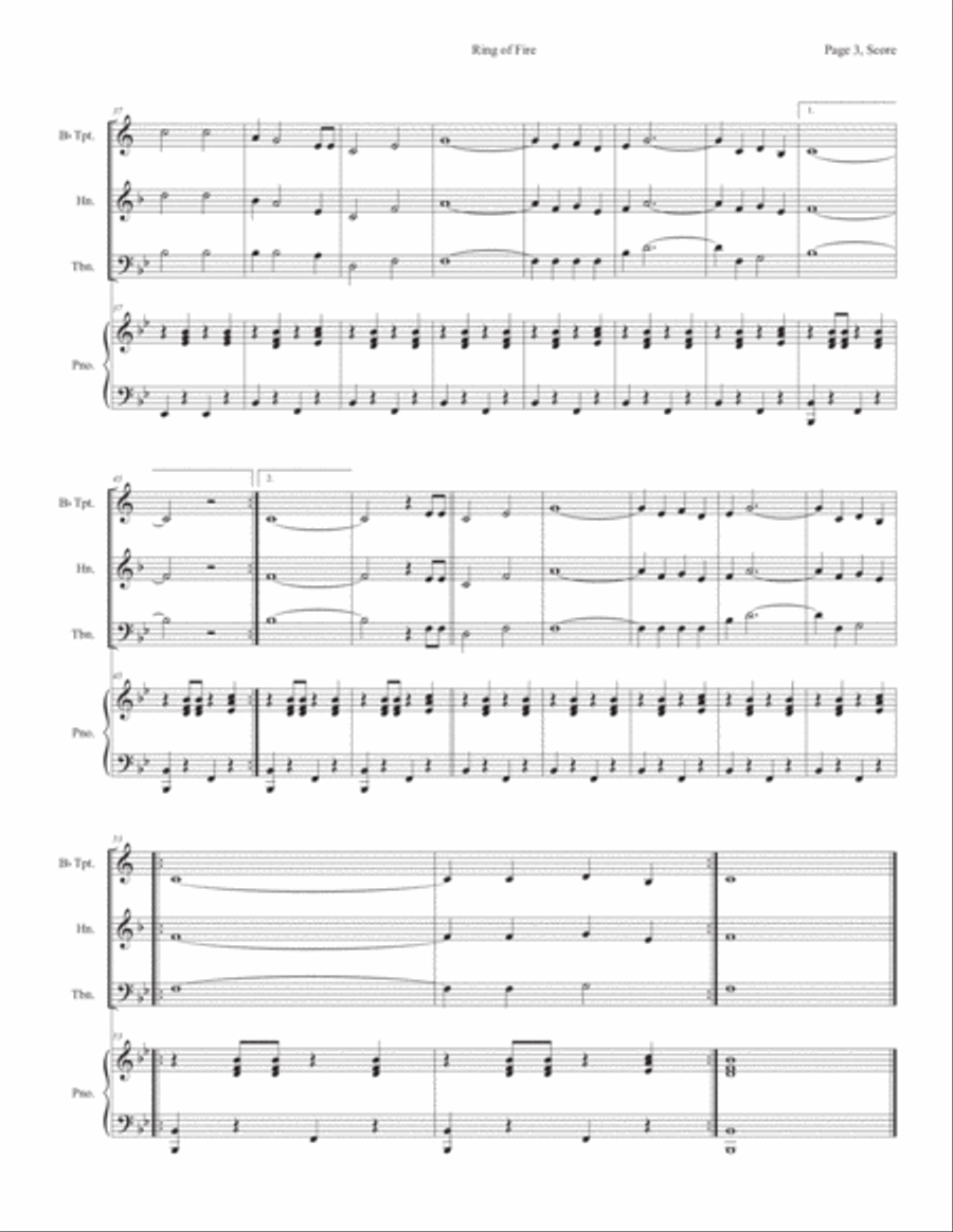 Ring Of Fire Horn scores gallery preview page 3