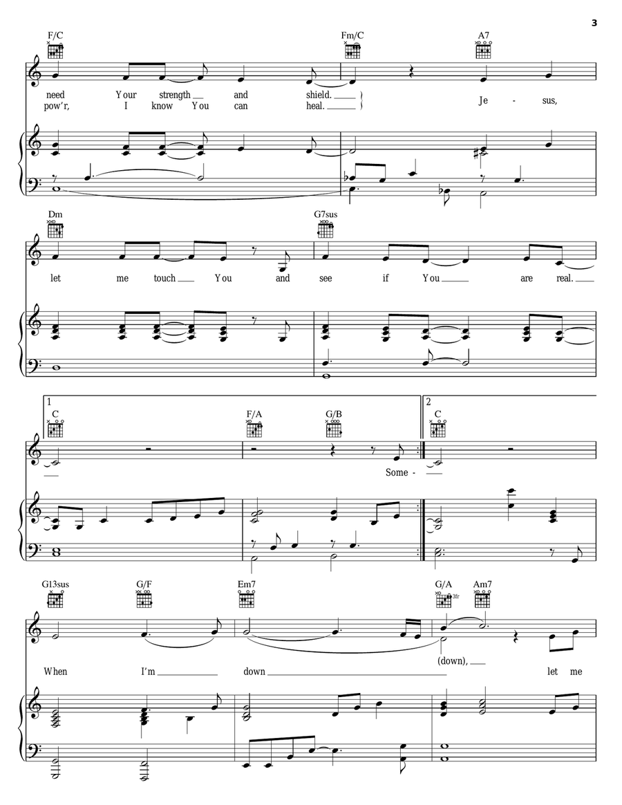 Let Me Touch You Piano, Vocal, Guitar scores gallery preview page 3