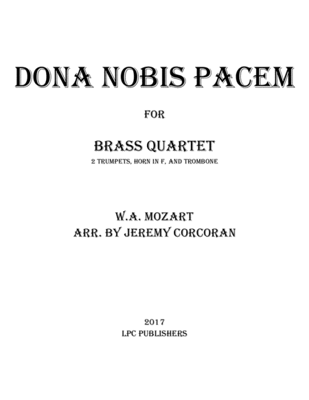 Dona Nobis Pacem for Brass Quartet image number null