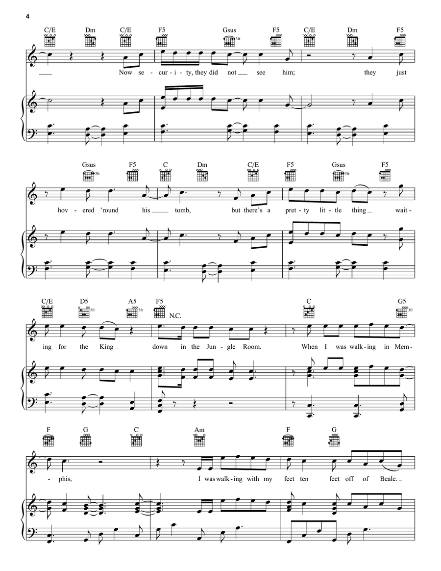 Walking In Memphis Acoustic Guitar scores gallery preview page 4