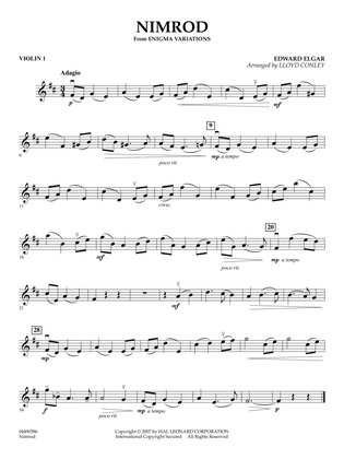 Nimrod (from Enigma Variations) (arr. Lloyd Conley) - Violin 1