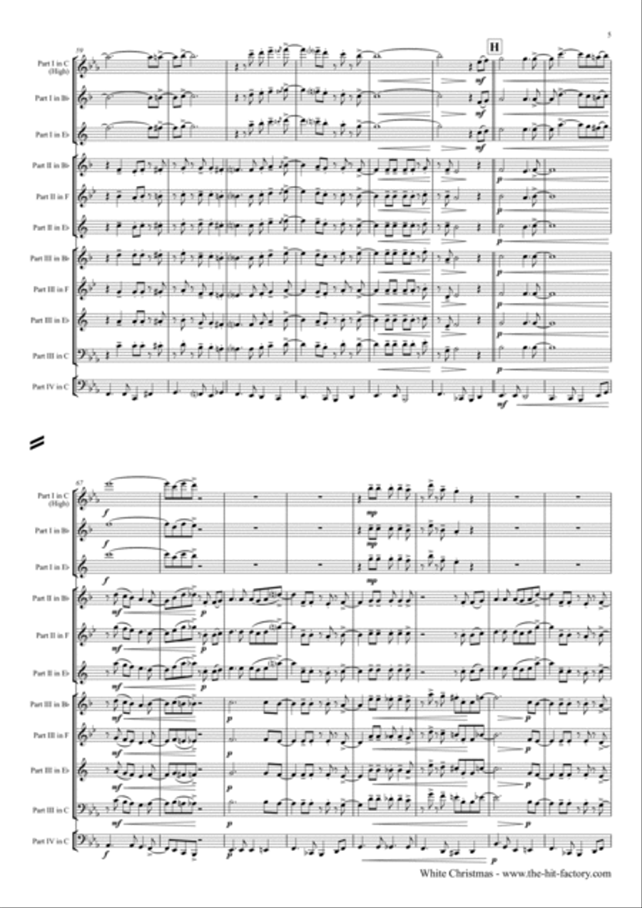 White Christmas White Christmas Concert Band scores gallery preview page 5