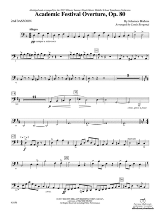 Academic Festival Overture, Op. 80: 2nd Bassoon