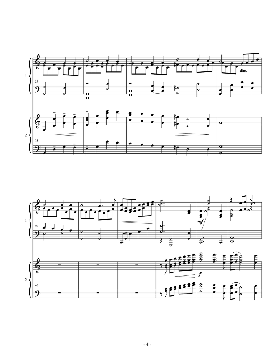 It Is Well with My Soul (When Peace Like a River) - Duo Piano Piano Duet scores gallery preview page 4