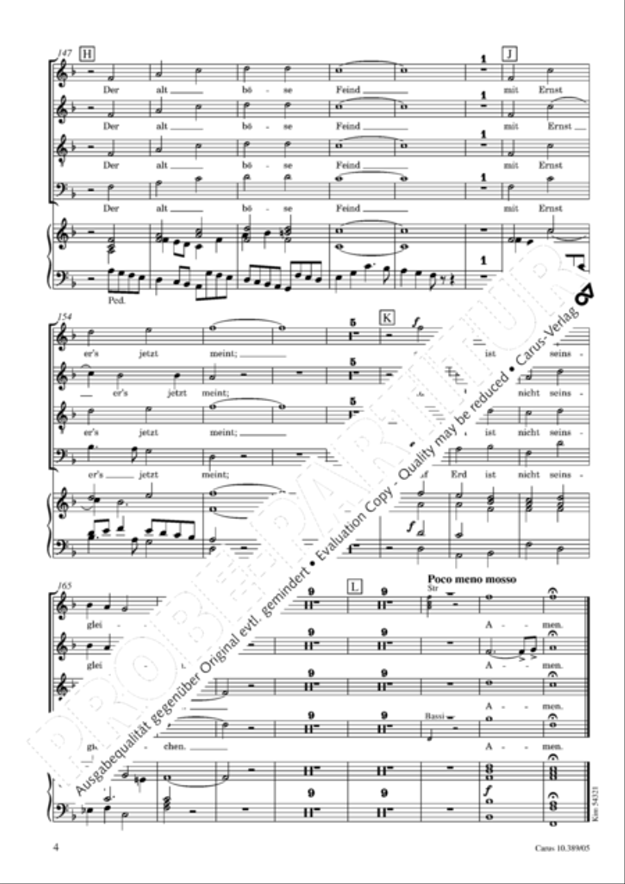 A mighty fortress is our God (Ein feste Burg ist unser Gott) 4-Part scores gallery preview page 5