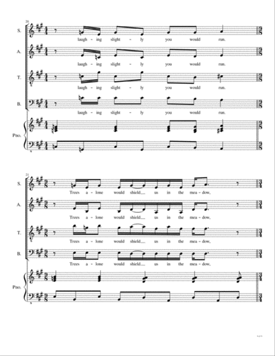 Sometimes In Winter 4-Part scores gallery preview page 6