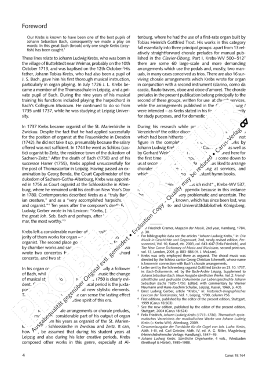 Krebs: Four Chorale Preludes Organ Solo scores gallery preview page 5