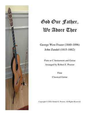 Book cover for God Our Father, We Adore Thee for Flute (C instrument) and Guitar
