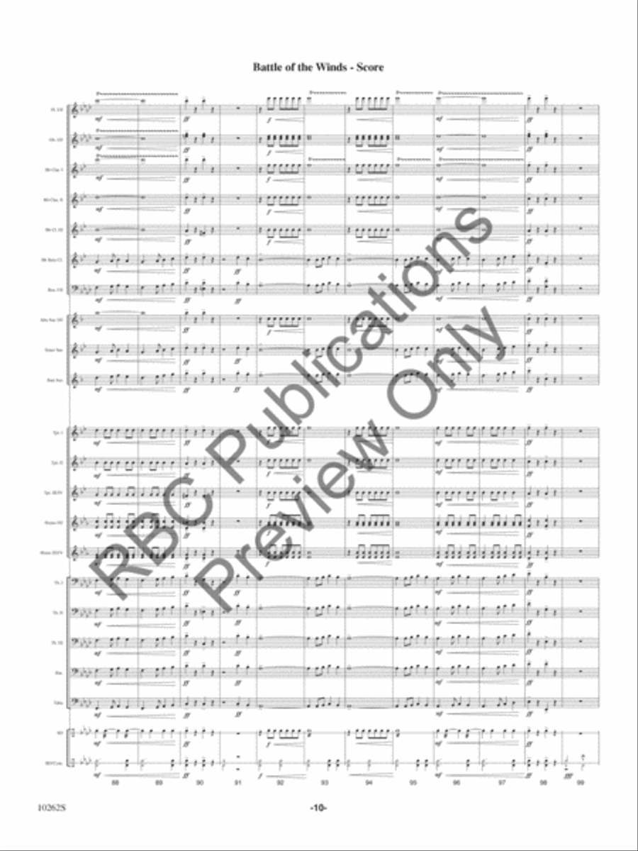 Battle Of The Winds Concert Band scores gallery preview page 13