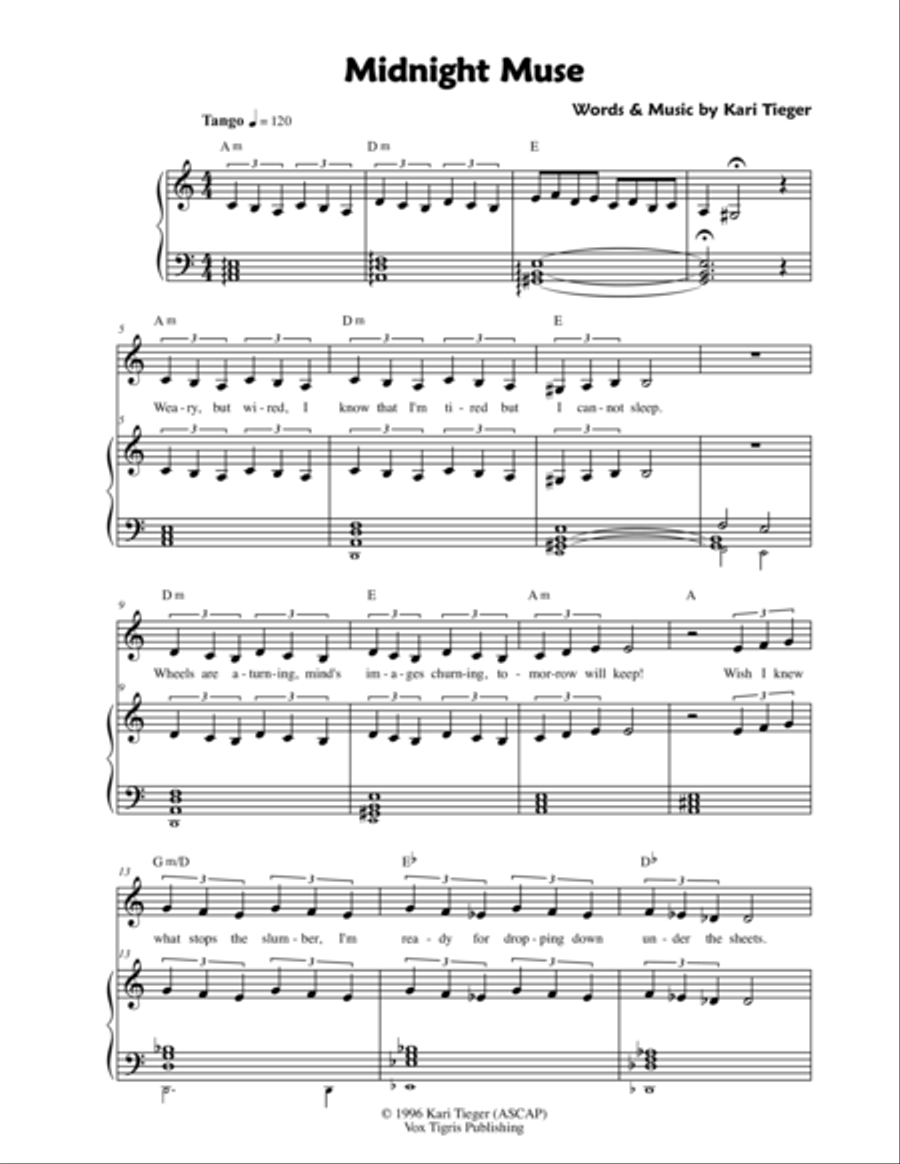 Midnight Muse Voice scores gallery preview page 1