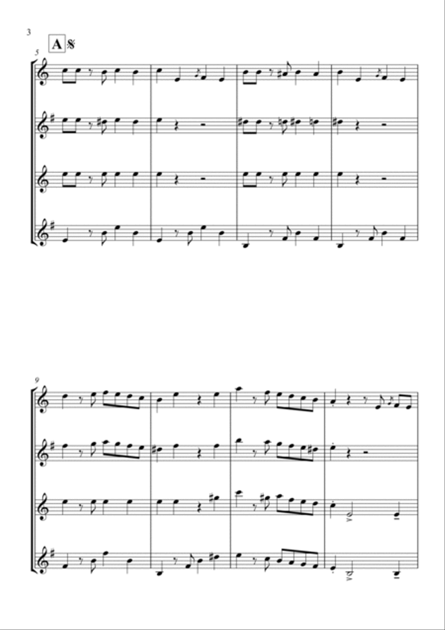 Habanera - Saxophone Quartet Habanera - Saxophone Quartet Saxophone Quartet scores gallery preview page 4