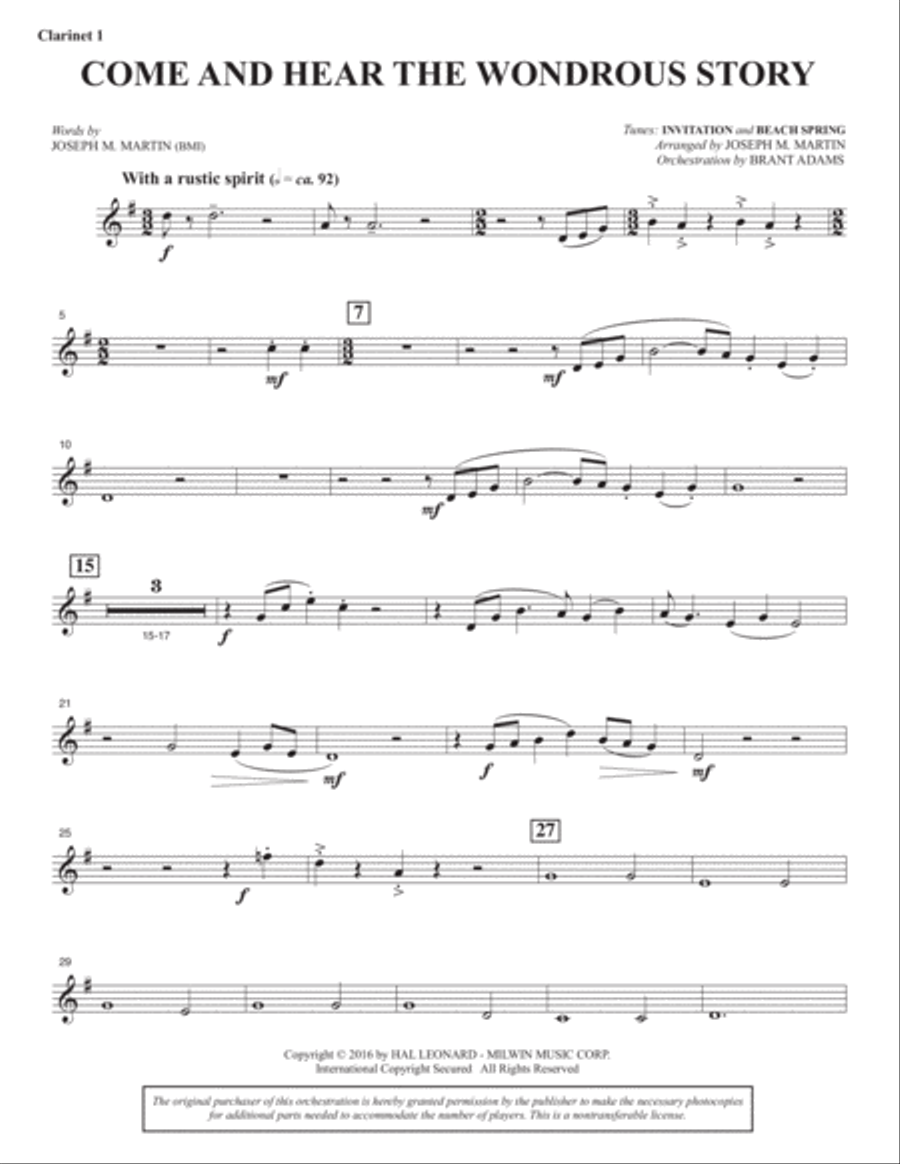 Sacred Places - Bb Clarinet 1 Choir scores gallery preview page 4