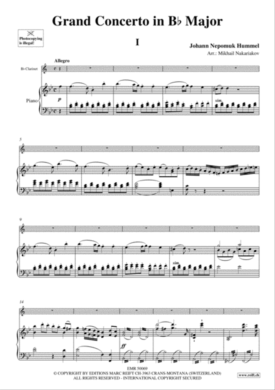 Grand Concerto Clarinet Solo scores gallery preview page 4