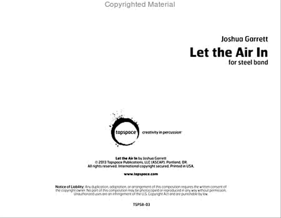Let the Air In Let the Air In Steel Drum Band scores gallery preview page 2