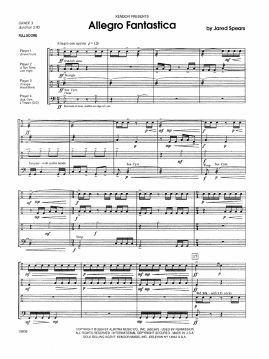 Allegro Fantastica Set of Parts scores gallery preview page 2
