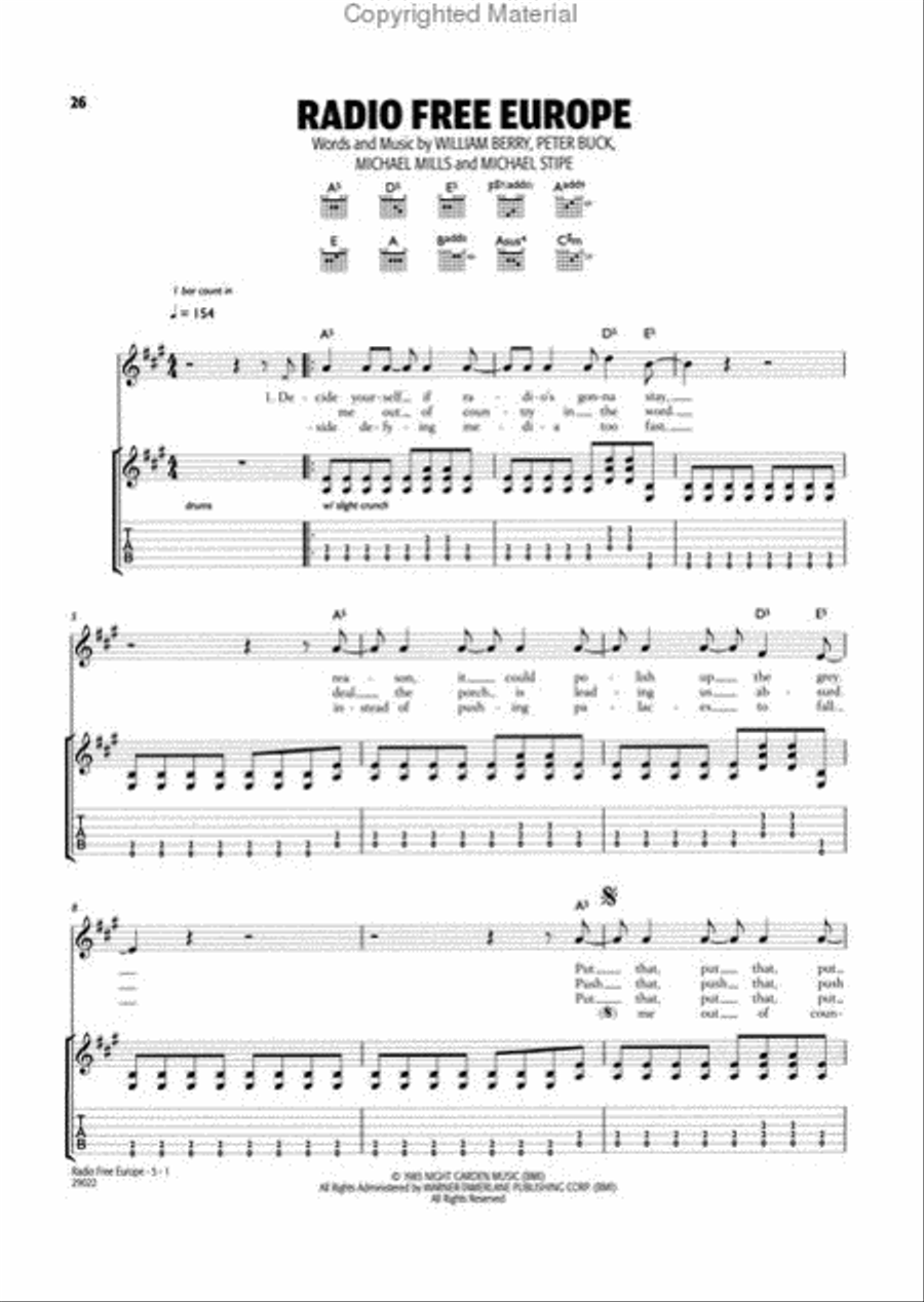 R.E.M. - Ultimate Guitar Play-Along Guitar Tablature scores gallery preview page 4