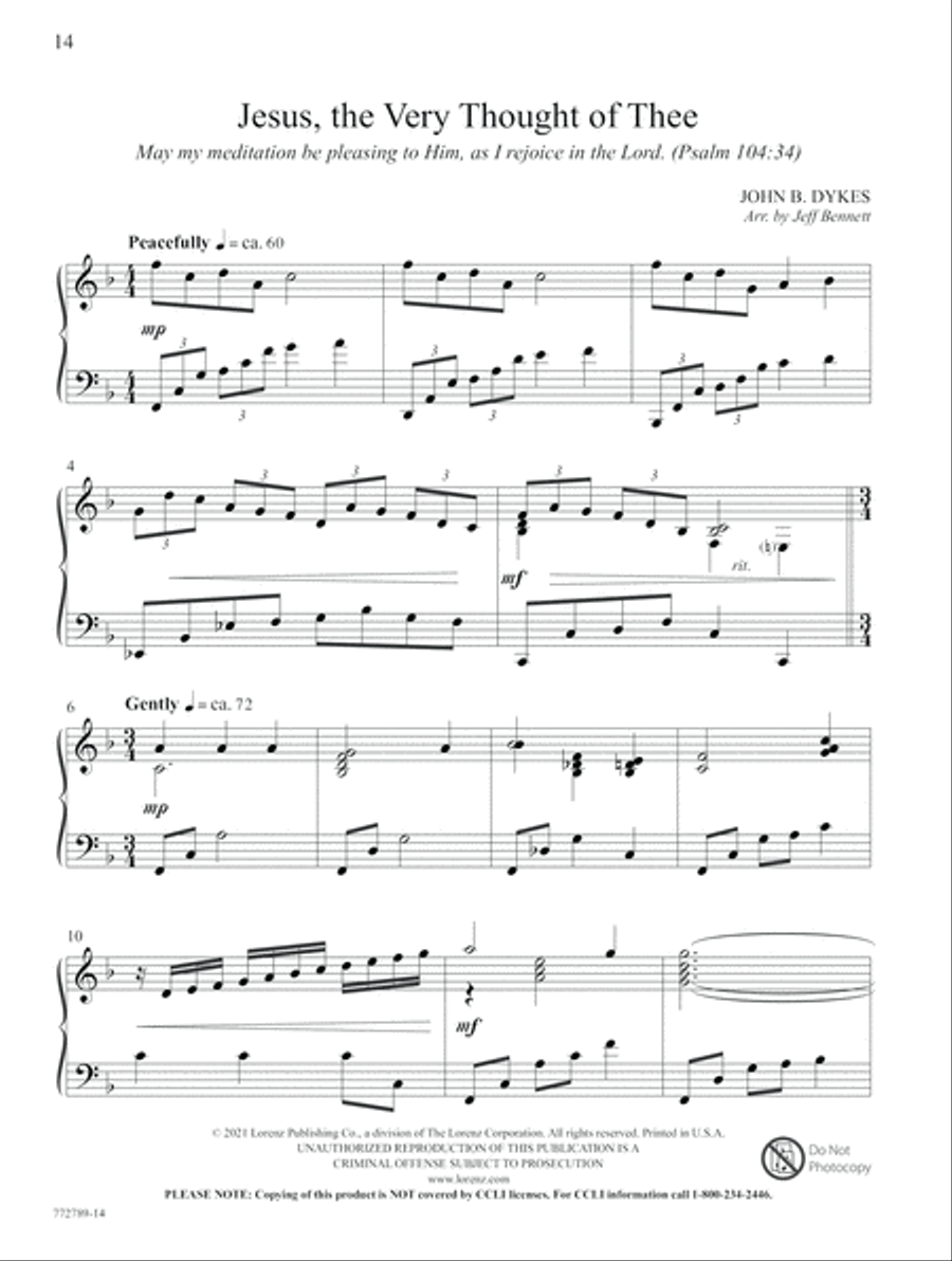 Playing the Psalms Playing the Psalms Piano Solo scores gallery preview page 8