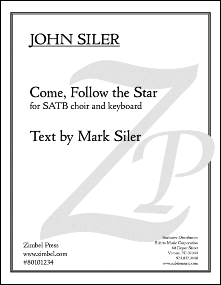 Come, Follow the Star SATB choir & keyboard