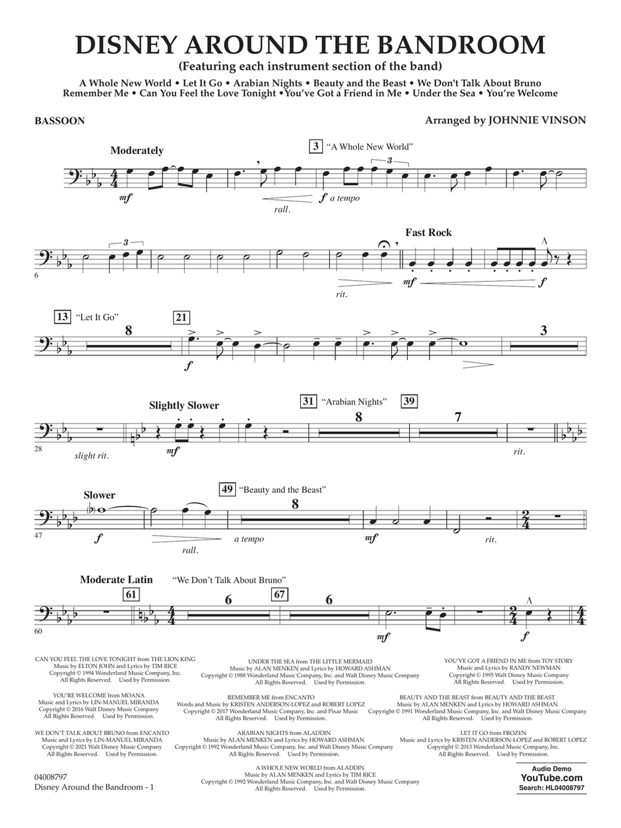 Disney Around the Bandroom - Bassoon