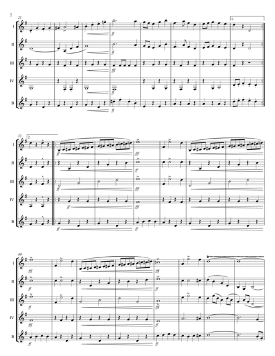 Bullets and Bayonets Clarinet Quintet scores gallery preview page 2